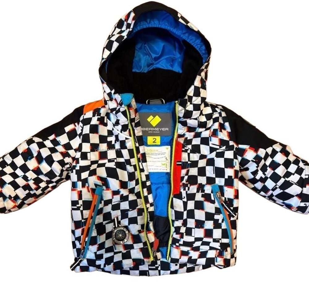 Obermeyer Kids Camber Ski Jacket Checkerboard Size 2 I-Grow
